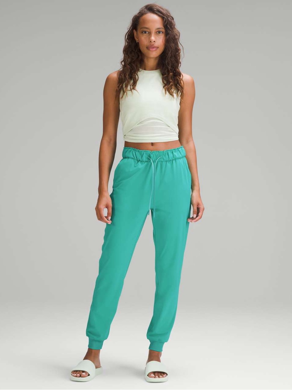 Lululemon Stretch High-Rise Jogger Full Length Kelly Green Sz 8 (M)